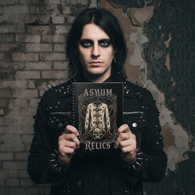 Asylum Relics Themed Spiral Notebook - Dark Aesthetic Writing Journal