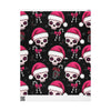 Pink & Black Gothic Sugar Skull Wrapping Paper Roll