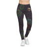 Purple/Green Gothic Rose Skull Women's Leggings