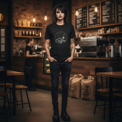 Cats and Coffee Unisex Heavy Cotton Tee