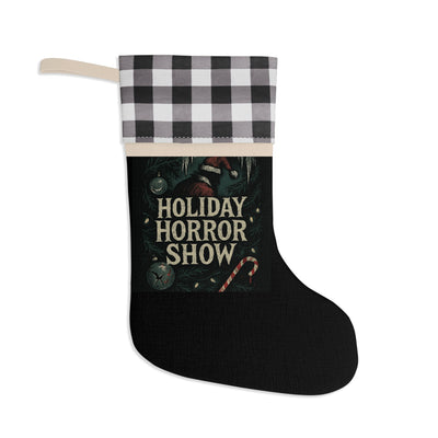 Holiday Horror Show Christmas Stocking — Buffalo Plaid Cuff Holiday Stocking