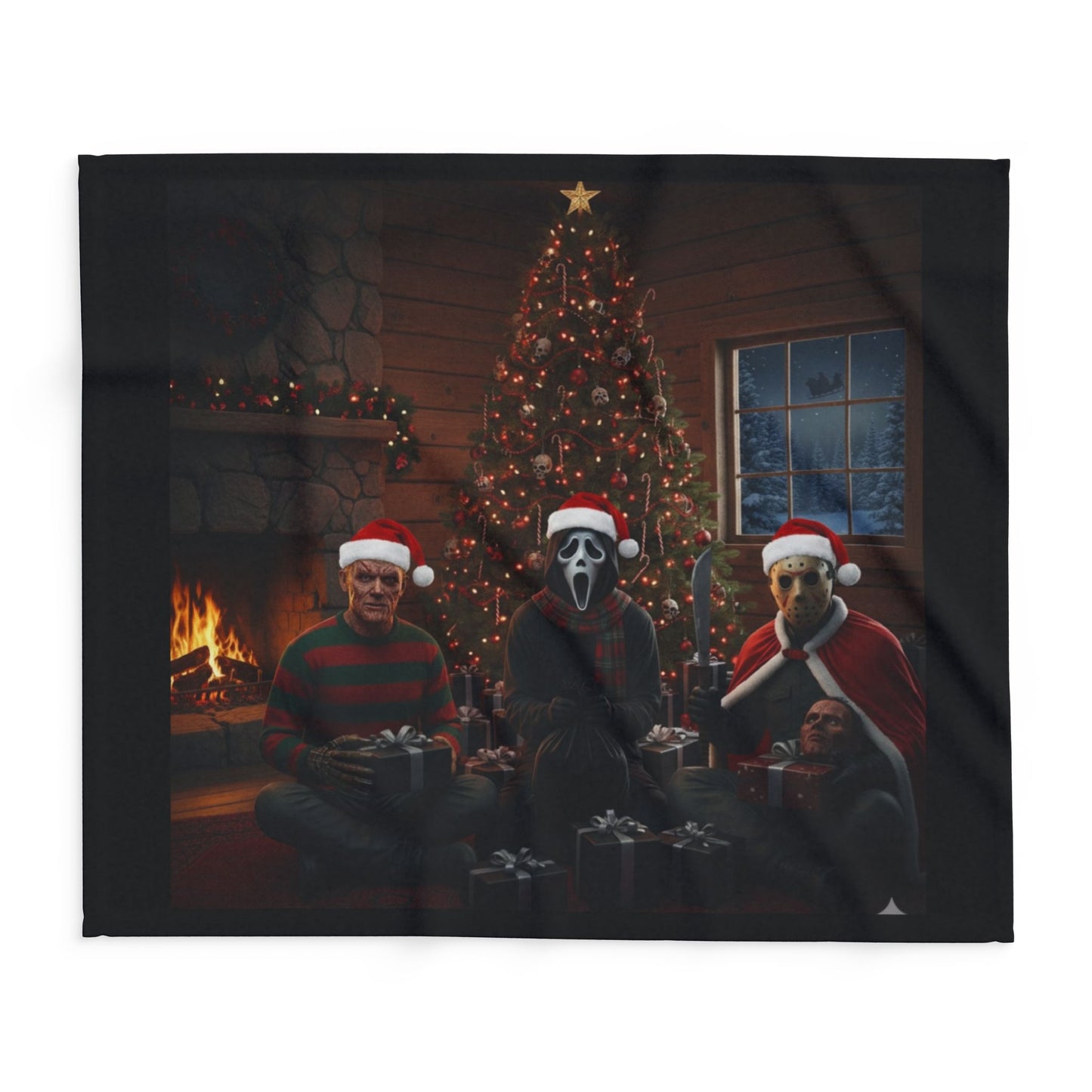 Christmas Horror Movie Trio Fleece Blanket