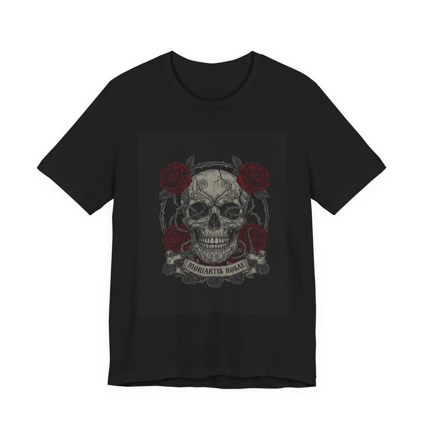 Gothic Skull Rose Tee - Unisex Short Sleeve T-Shirt