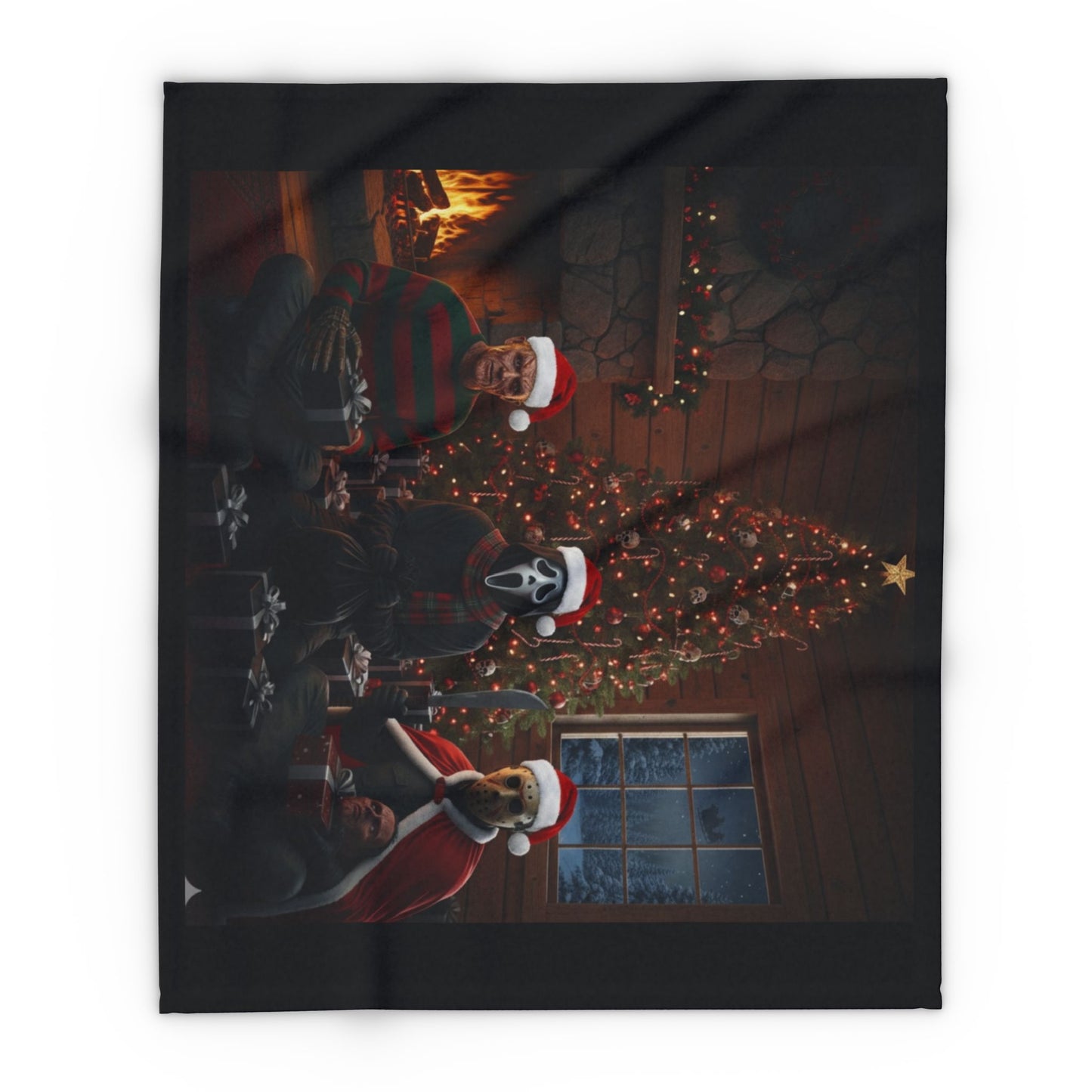 Christmas Horror Movie Trio Fleece Blanket