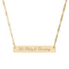 30, Flirty & Thriving | Engraved Horizontal Bar Necklace |
