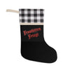 Frostbitten Fringe Plaid Cuffed Christmas Stocking