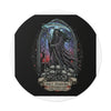 Gothic Round Vinyl Stickers - 'Only Shadows and Screams' Design