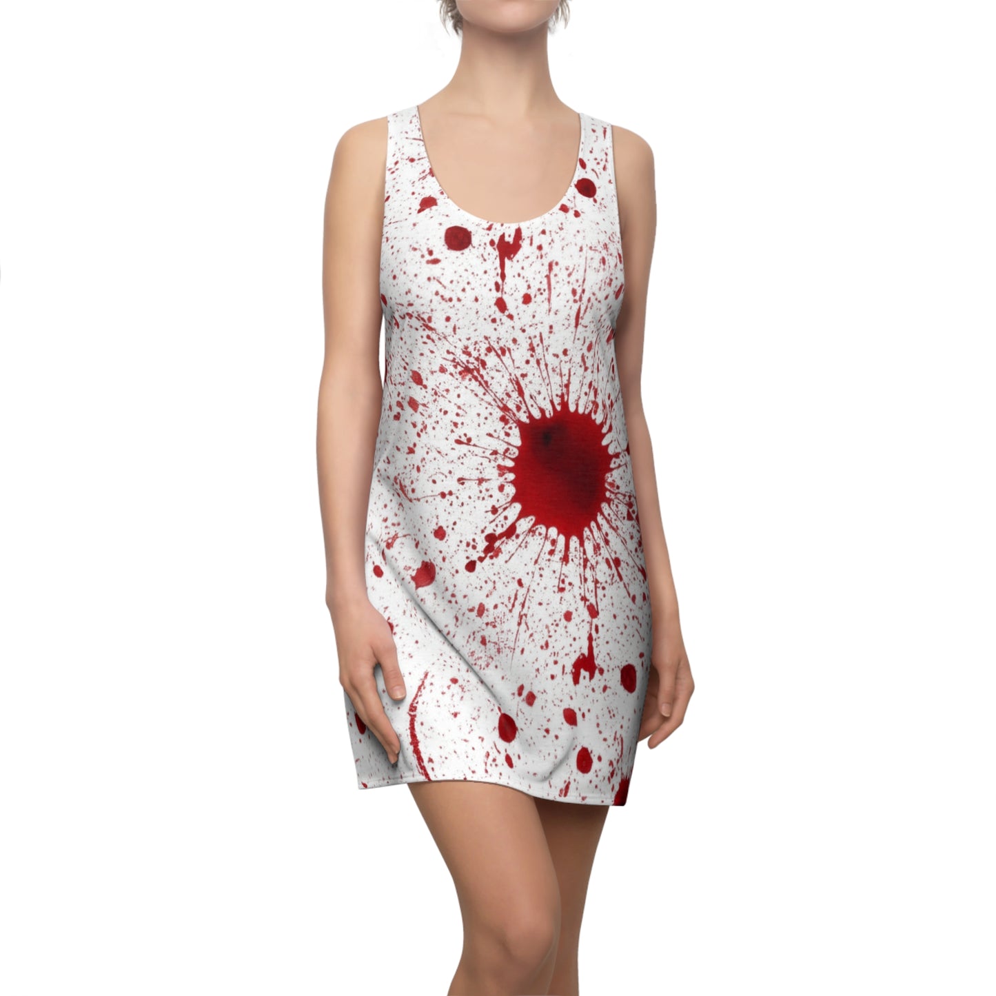 Blood Splatter Print Racerback Dress