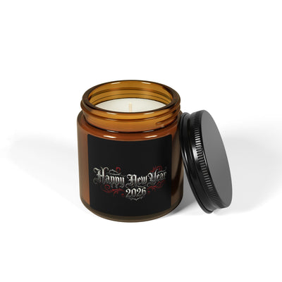 New Year 2026 Scented Soy Candle  Amber Jar