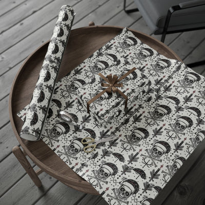 Skull & Bones Gothic Wrapping Paper Roll