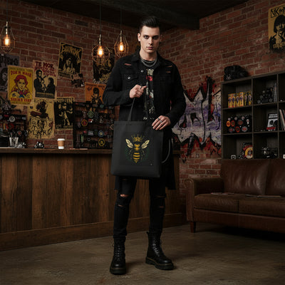 Yellowjackets Buzzing Queen Bee Cotton Canvas Tote Bag
