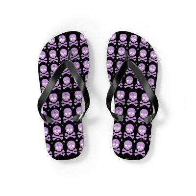 Gothic Skull Flip Flops (Purple)