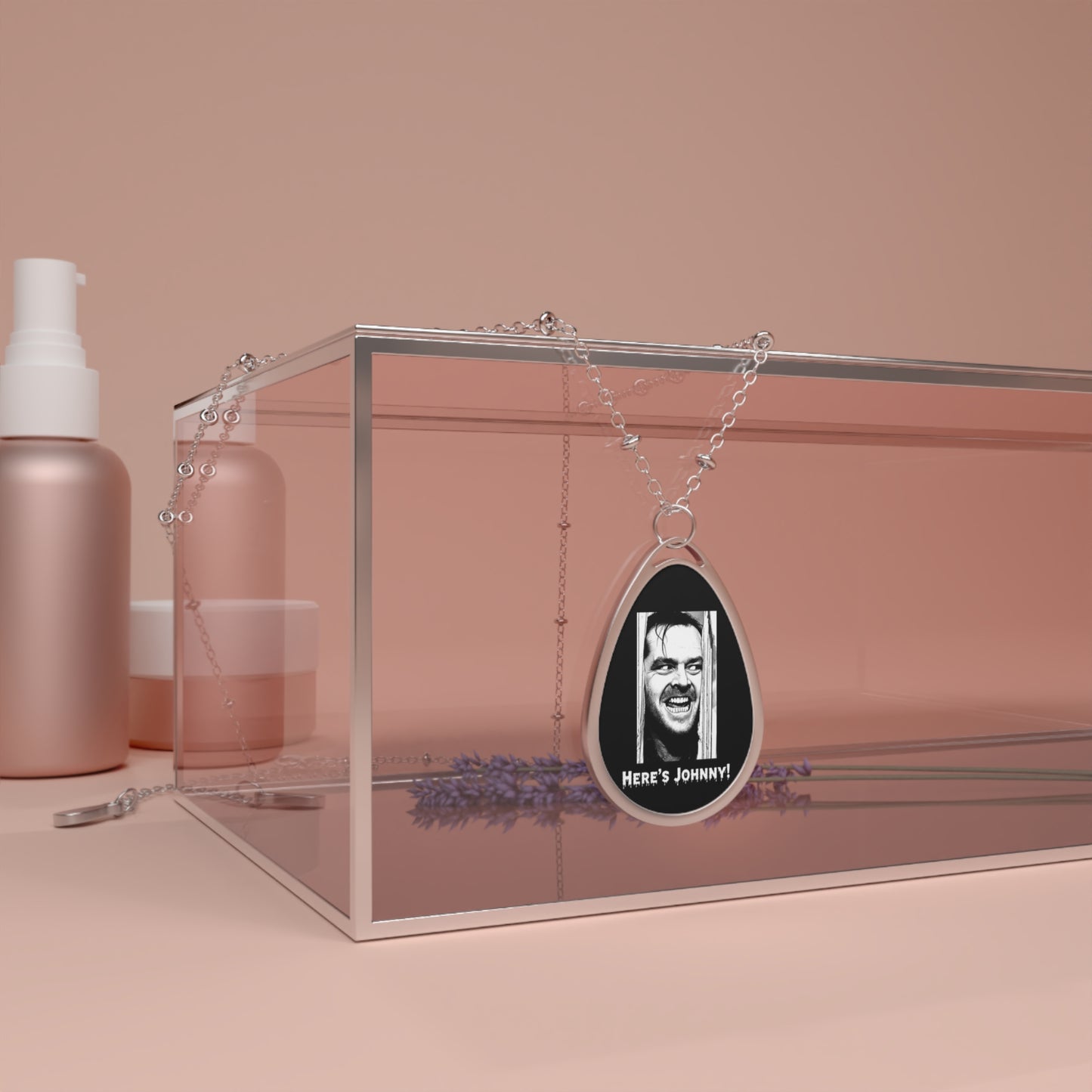 The Shinning 'Here's Johnny!' Teardrop Pendant Necklace