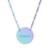 Circle Necklace - 'Not Your Girl' Engraved Jewelry