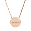 Circle Necklace - 'Not Your Girl' Engraved Jewelry