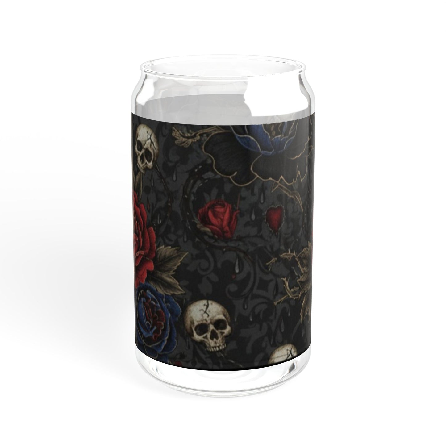 Midnight Requiem Sipper Glass with Straw - 16oz