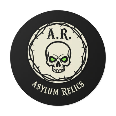 Skull Themed Round Vinyl Stickers - Asylum Relics
