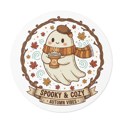 Spooky & Cozy Ghost Vinyl Stickers