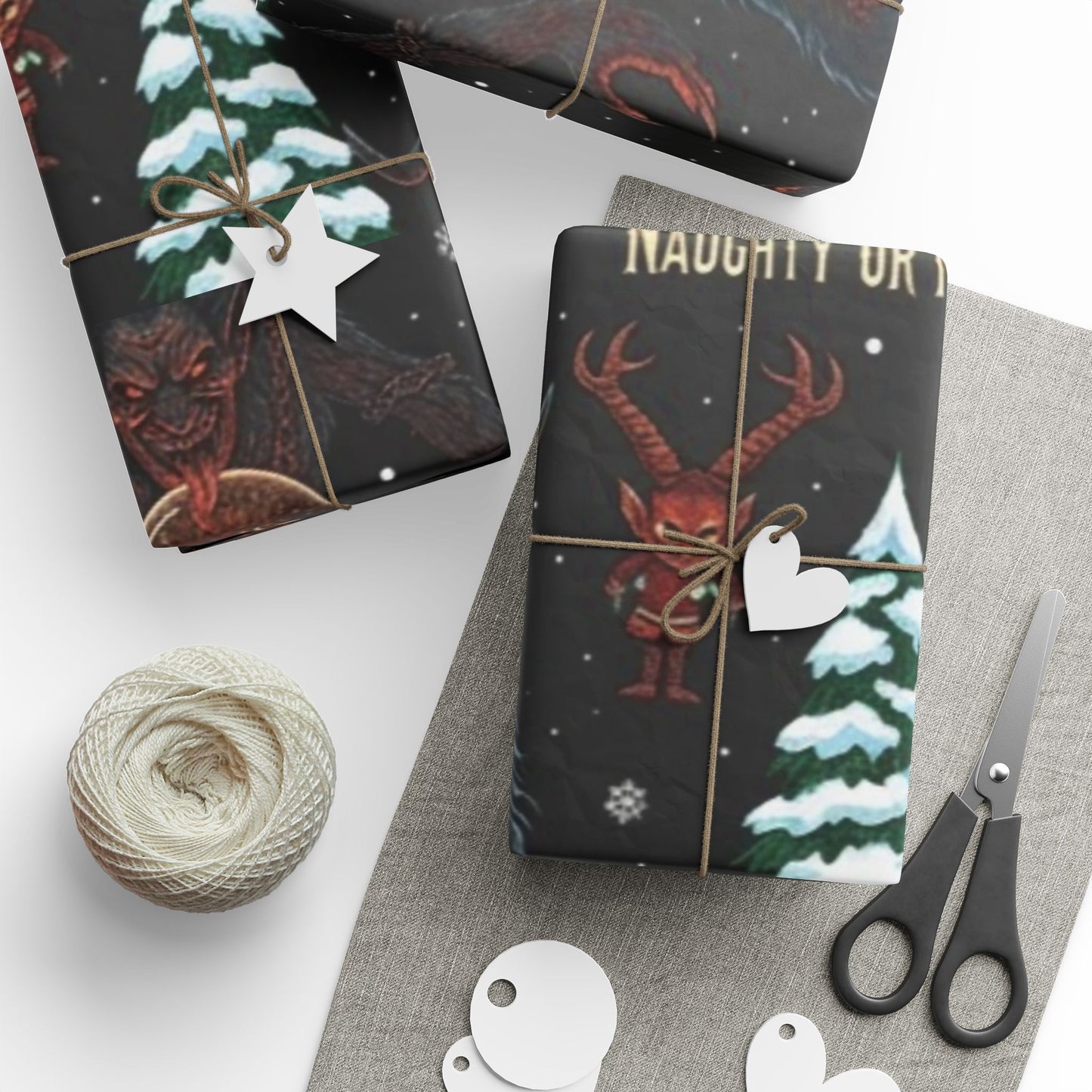 Krampus "Naughty or Nice" Wrapping Paper Roll