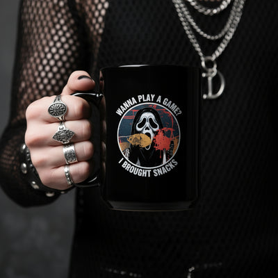 Ghost Face Black Mug, 15oz
