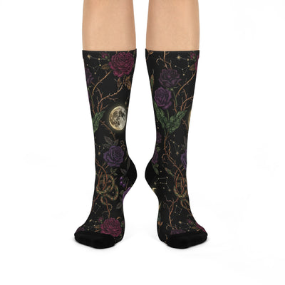 Velvet Nightshade Crew Socks (Cushioned)