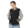 Letterman Gothic 13 Red Metal Patch Varsity Jacket