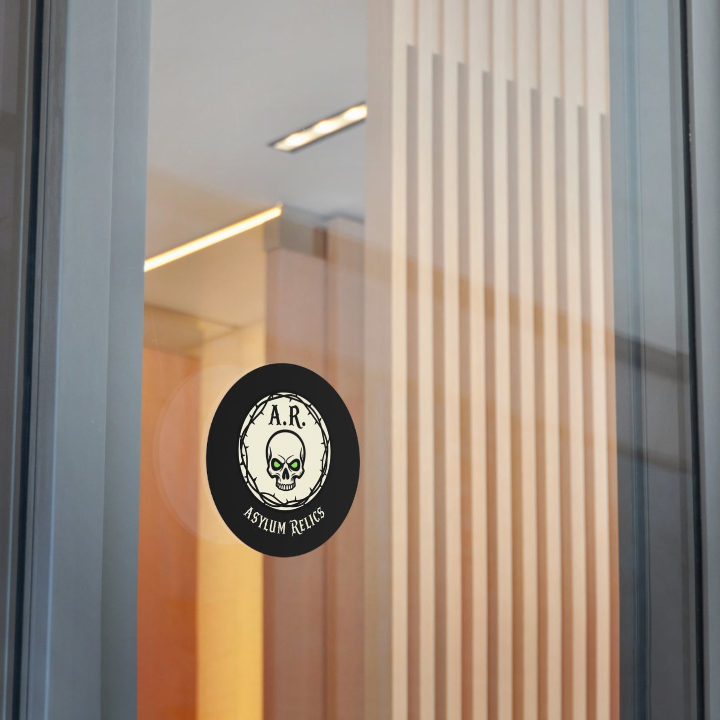 Skull Themed Round Vinyl Stickers - Asylum Relics