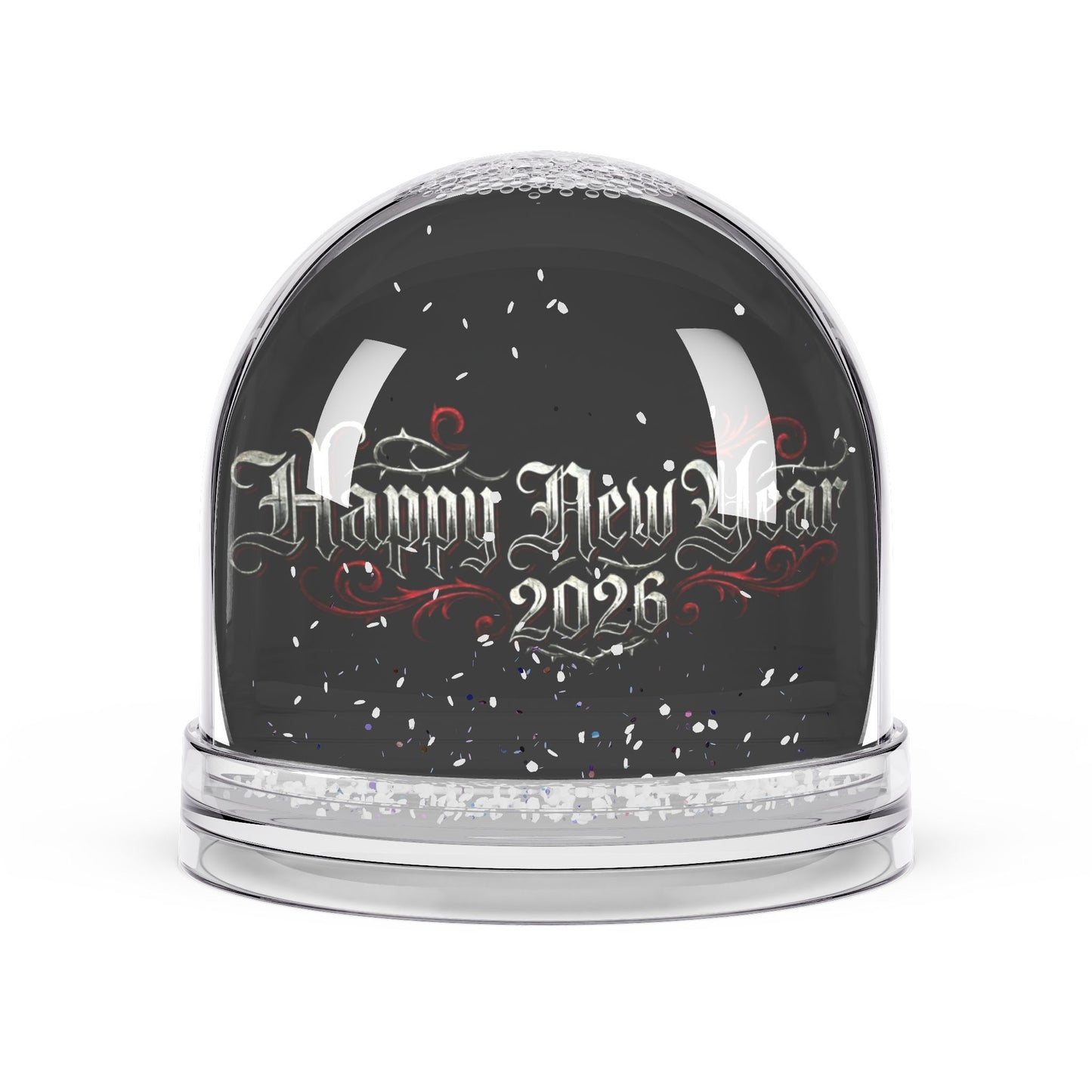 Happy New Year 2026 Snow Globe