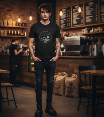 Cats and Coffee Unisex Heavy Cotton Tee