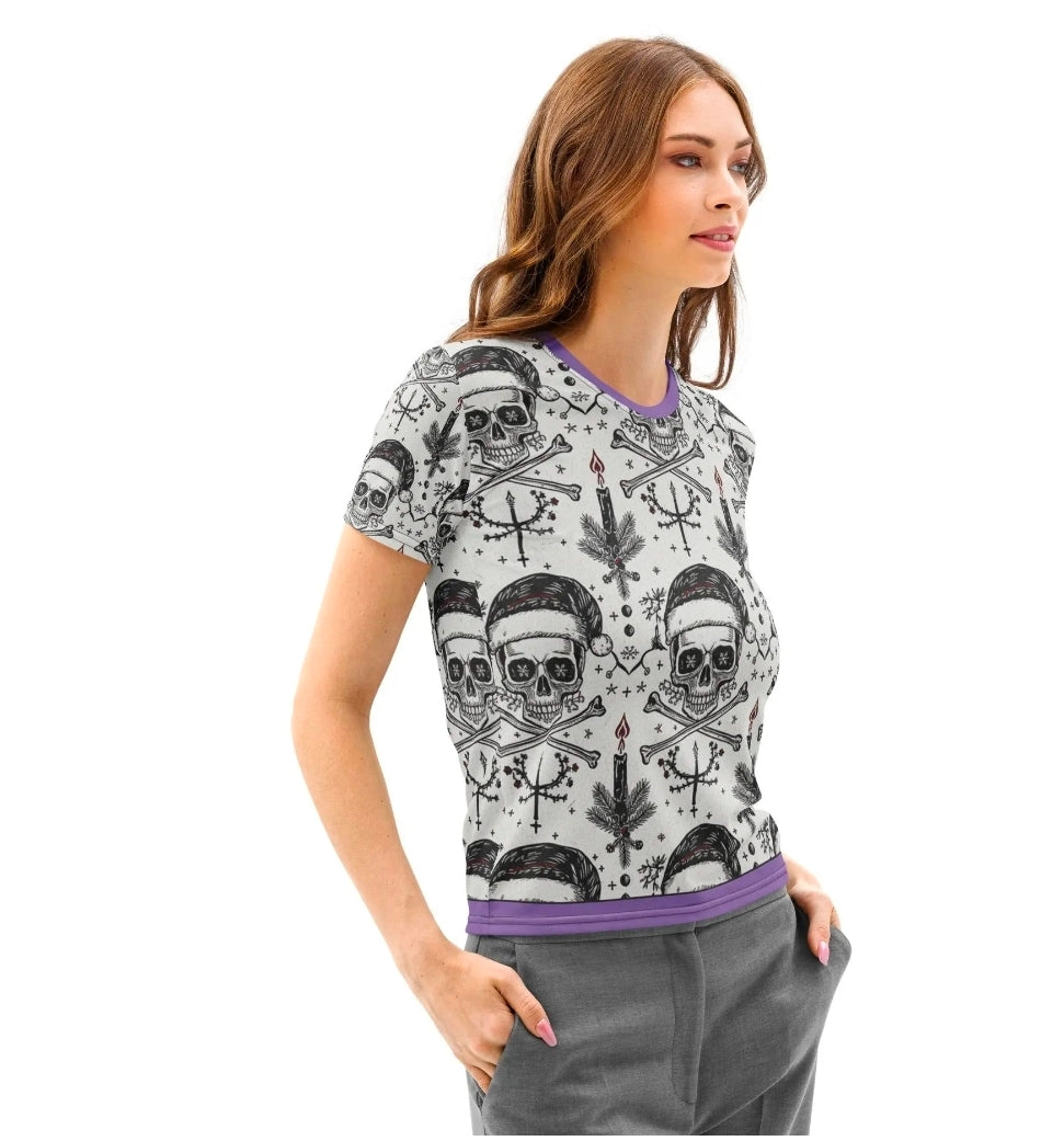 Holiday Skull Cotton Crew Neck T-shirt