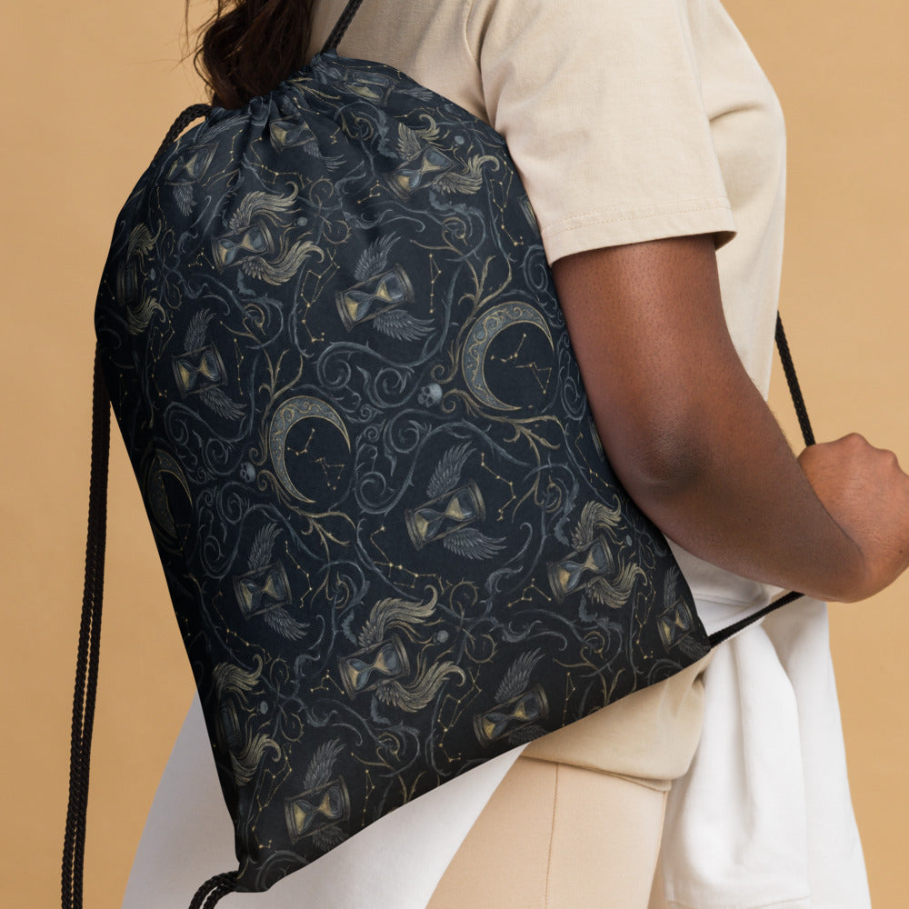 Tempus Noir Drawstring bag