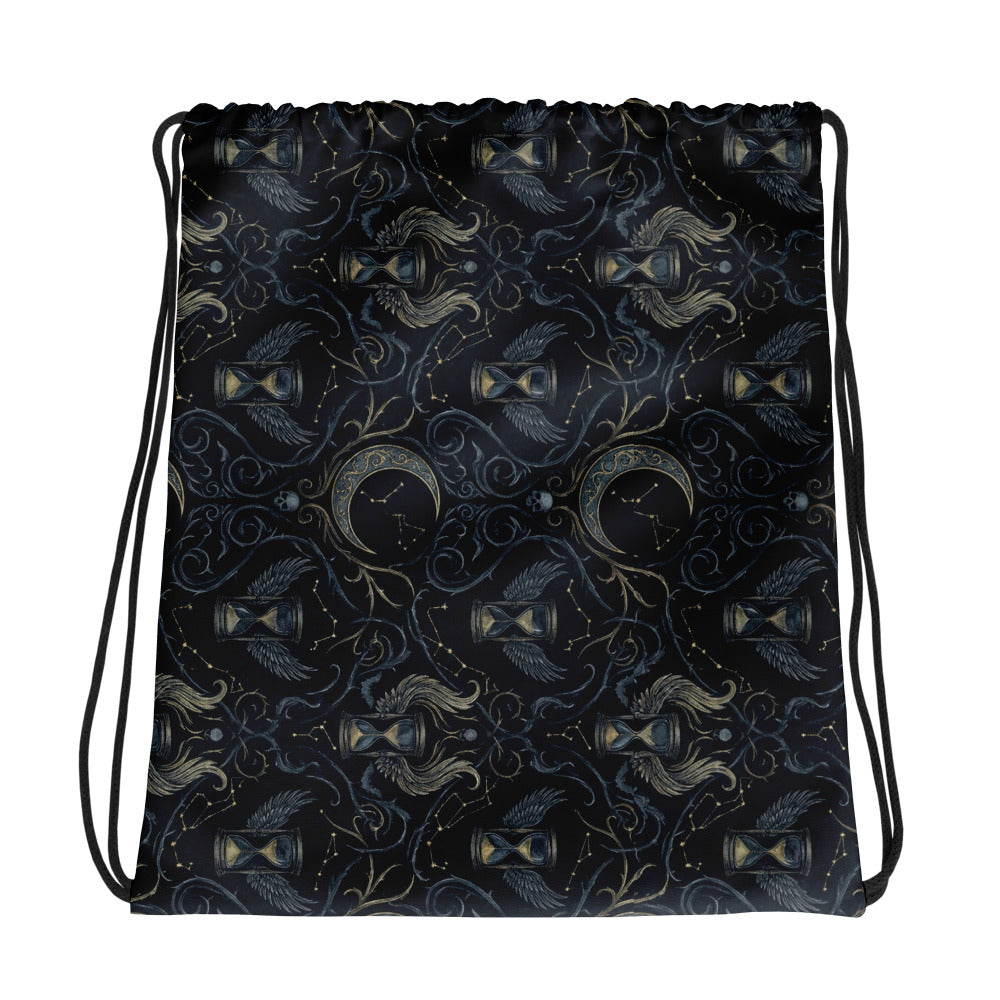 Tempus Noir Drawstring bag