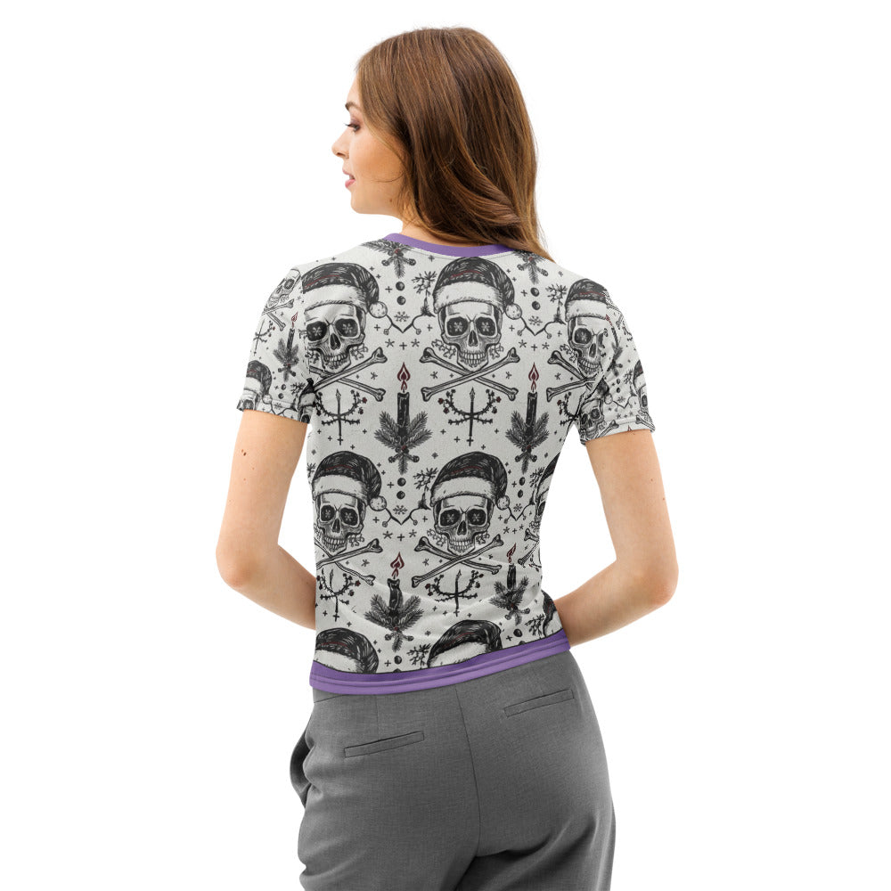Holiday Skull Cotton Crew Neck T-shirt