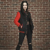 Letterman Gothic 13 Red Metal Patch Varsity Jacket