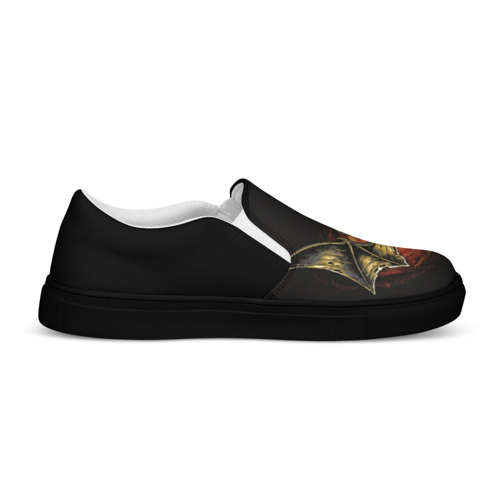 Bat slip-on canvas shoes